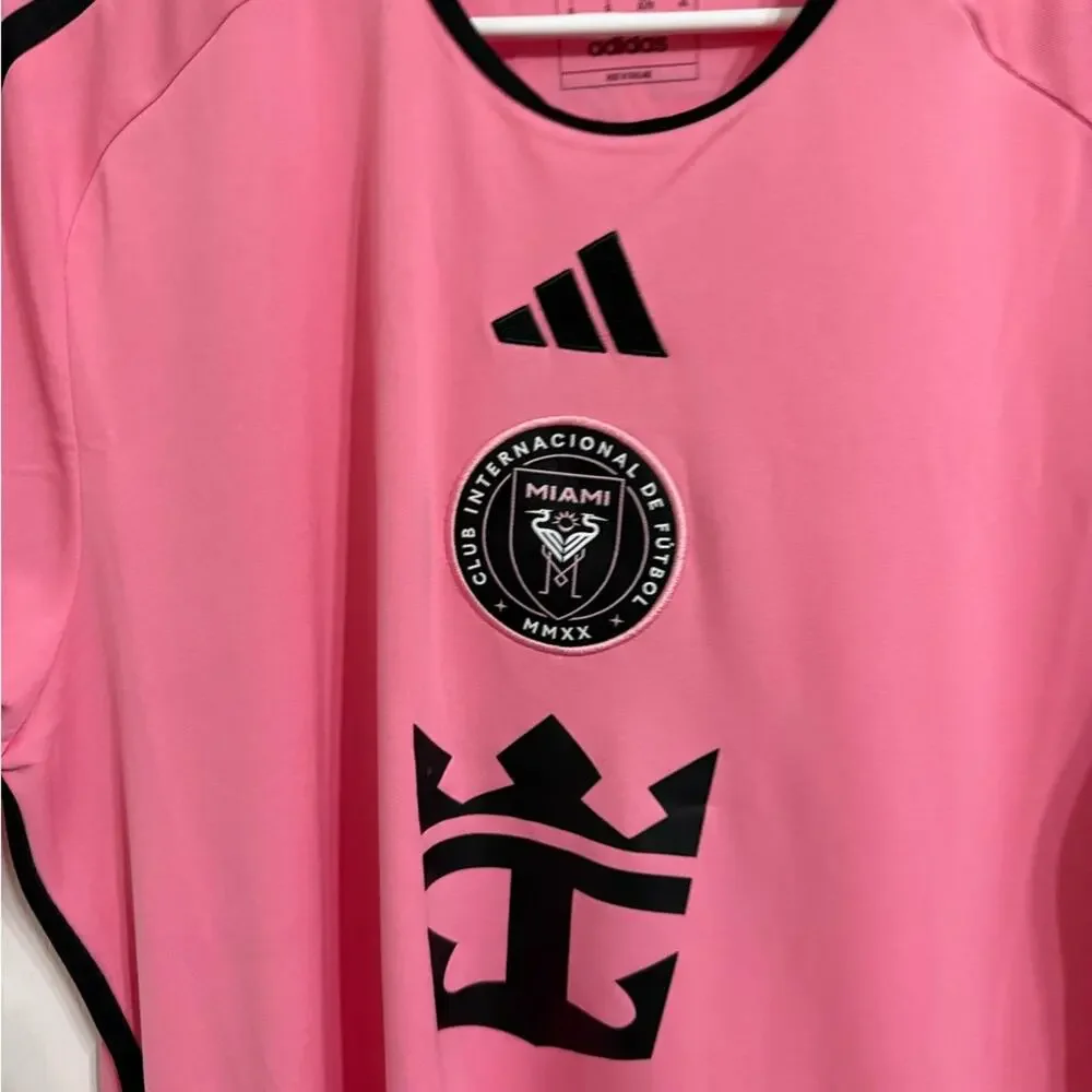 Adidas Lionel Messi Inter Miami FC Pink and Black Slim Fit Jersey Authentic